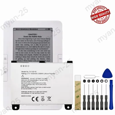 Replacement Battery S11S01B For Amazon Kindle 2 D00511 Keyboard S11S01A 1530mAh • $16.99