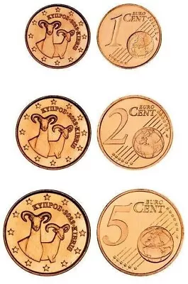 Cyprus 3 Coins Set 2022 Cents UNC (#9429) • $1.20