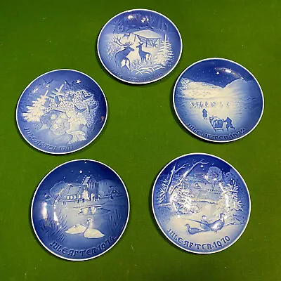 Lot Of 5 Vintage Porcelain Copenhagen Danish B&G Christmas Plates 1970s And 80’s • $19.99