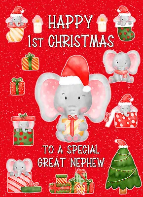 Kids 1st Christmas Card BROTHER GRANDSON GREAT NEPHEW SON STEPSON NIECE DAUGHTER • £3.25