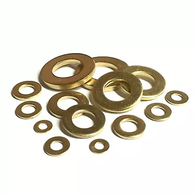 £64.61 • Buy M1.2 M1.4 M1.6 M2 M2.5 M3 M4 M5 M6 M8 M10 M12 M16 'Form A' FLAT WASHERS - BRASS