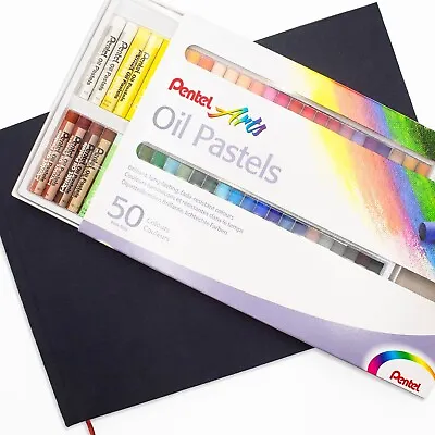 Oil Pastels By Pentel Artist's Pastels - Pack Of 50 Vivid Colours • £14.99