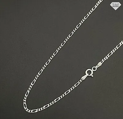 Italian Solid Sterling Silver Figaro Link Chain Necklace 925 Silver Chain UNISEX • $17