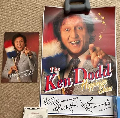 Ken Dodd Signed Poster & Show Programme - Happiness Always • £120