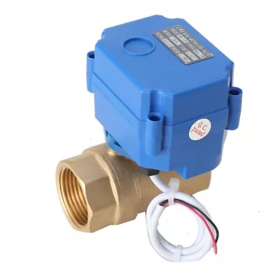 1  NPT Motorized Ball Valve DN25 5W Brass 2 Wire Auto Return 9-24 VAC/VDC • $41.99