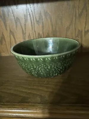 Vintage  Signed Haeger USA 69 Green Textured Bowl Hand Made • $12