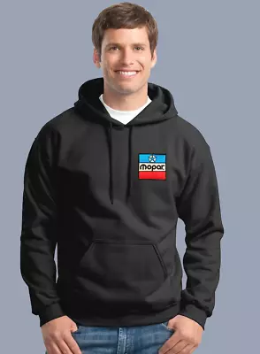 Mopar Parts Classic Block Logo - Embroidered 50/50 Blend Adult Pullover Hoodie • $49.95