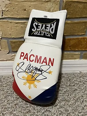 $279.88 • Buy Manny Pacquiao Signed Auto Cleto Reyes Philippine Flag L Boxing Glove Psa Proof