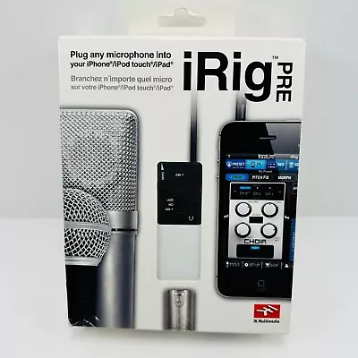 IK Multimedia IRig Pre XLR Microphone Interface For IOS And Android New In Box. • $31.18