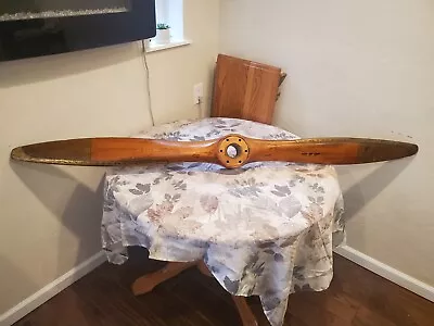 ANTIQUE LARGE WWII Sensenich 1940s Airplane Wood Brass Propeller Fairchild PT-19 • $104.01