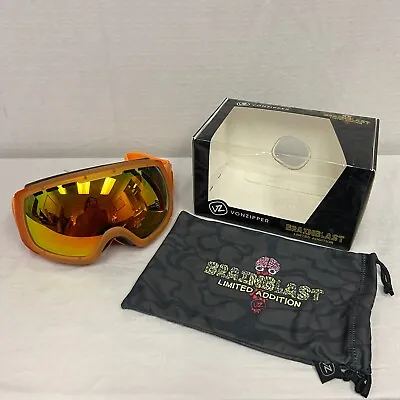 VonZipper Brainblast Feenom Goggles Brainblast Tangerine W/ Fire Chrome Lens • $84