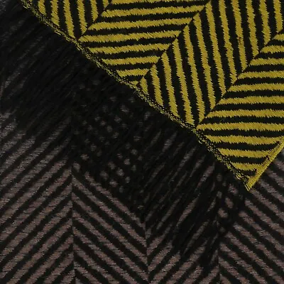 Hogarth 100% Lambswool Scarf Taupe & Yellow Herringbone Long BNWT 50cm X 190cm • £19.99