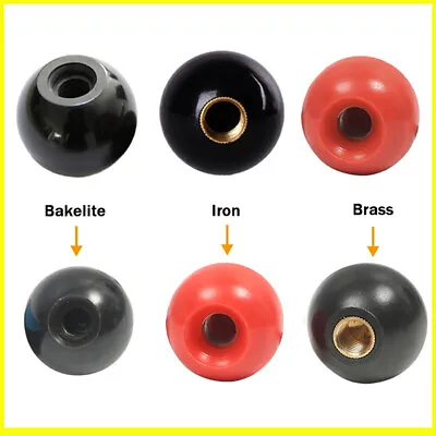 Bakelite Plastic Ball Handle Knobs M4 M6 M8 - M16 Threaded Insert Machine Handle • $3.59