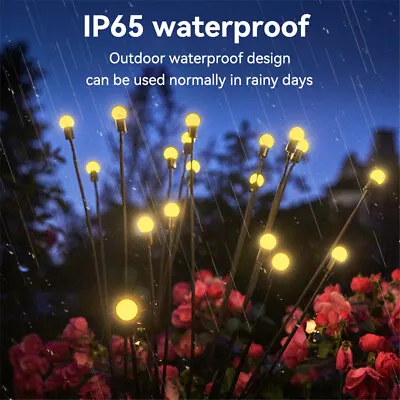 $8.99 • Buy Outdoor Solar Powered Firefly Swaying Light Landscape Garden Lawn Lights Decor