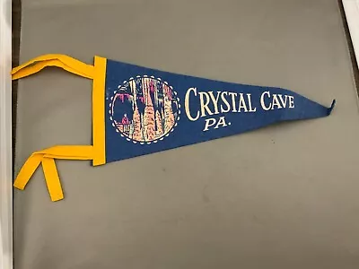 Vintage Crystal Cave Pa Pennsylvania Souvenir Pennant • $2