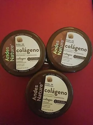 3 PACK BABA DE CARACOL COLAGENO 5.1oz/ANDES NATURE SNAIL EXTRACT COLLAGEN CREAM  • $28