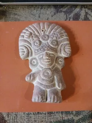 Vintage Mexican Aztec Mayan Wall Clay Terracota Warrior • $5