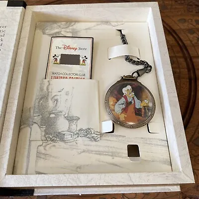 $51.56 • Buy Disney PINOCCHIO Geppetto Pocket WATCH Collectors Club Fossil Book Series Ll LE 