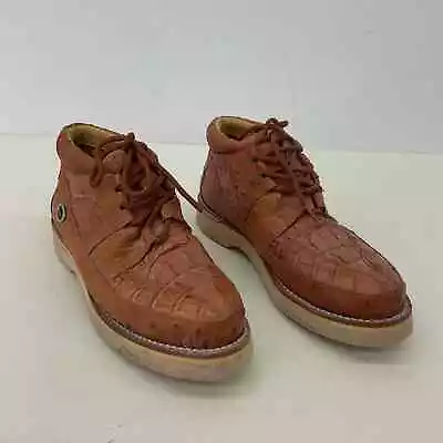 Wild West Brown Men's Desert Boot Size 9 Exotic Crocodile Leather • $99