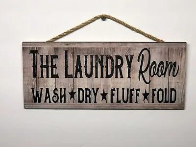 Laundry Room Wooden Wall Sign Home Office House Gift Decoration P112 • £12.34