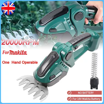 Cordless Hedge Trimmer Grass Shear 18V Garden Handheld Hedge Shrub Cutter Set • £32.79