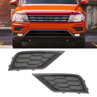 Front Grille Fog Light Cover W/ Sensor Hole For Volkswagen Tiguan MK2 2017-2021 • $37.53