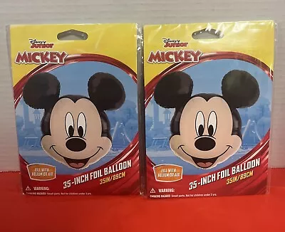 Disney MICKEY MOUSE Shape Foil Mylar Balloon Large 35-inch Helium/Air - 2 Pack • $12.99