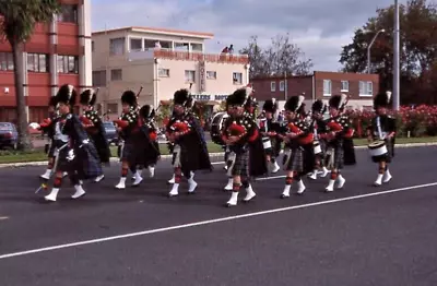 Vtg Original Anzac Day 1989 Highland Bagpipers New Zealand 35mm Slide 2A • $14.95