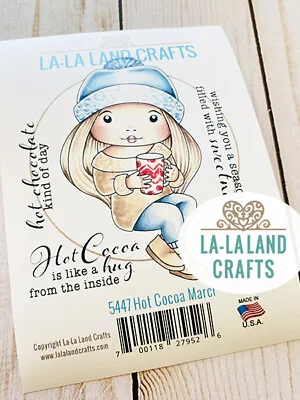 HOT COCOA MARCI-La-La Land Crafts Rubber Stamp-Stamping Craft-Latte/Coffee/Tea • $12