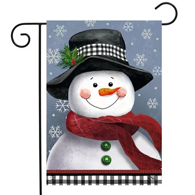 Smiling Snowman Garden Flag 18  X 12.5  Briarwood Lane • $9.86