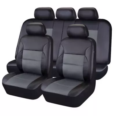 $68.54 • Buy PU Leather Car Seat Covers Full Set Cushion Protector For Truck SUV Sedan Van