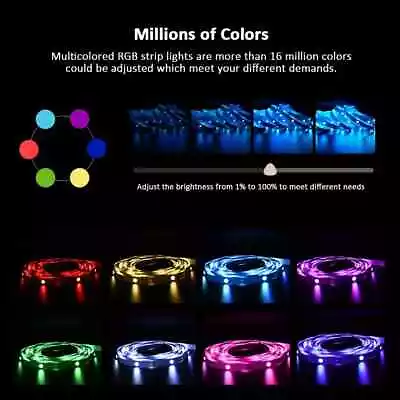 LED Strip Lights RGB 5050 5V 1M-30M16 Million Colors RGB  Led Strip Lighting • $24.99