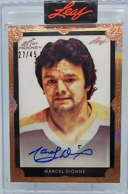Marcel Dionne 2022 Leaf Art Of Hockey Bronze Signatures Auto 27/45 • $20