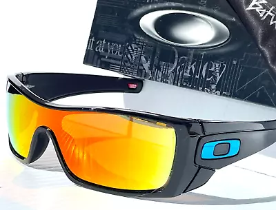 NEW Oakley BATWOLF Black And Blue W POLARIZED Galaxy Ruby Mirror Sunglass 9101 • $148.88