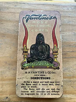 Vtg. Vantine New York ROSE Incense Tin--Free Ship • $19.99