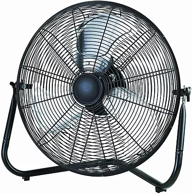 20 Inch New 3-Speed High Velocity Steel Floor Fan Black-Fast Shipping • $43.09