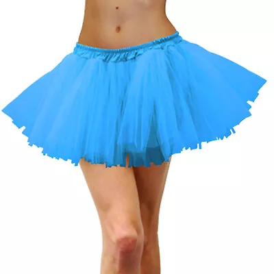 Blue Tulle Tutu Skirt Costume Adult Superhero 80s Sports Team Standard Plus Size • $37.95