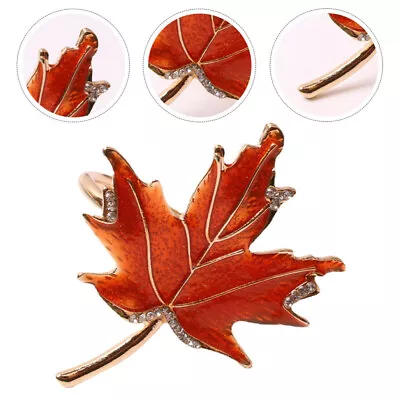  4 Pcs Metal Tissue Holder Wedding Napkin Buckle Maple Leaf Rings • £11.78