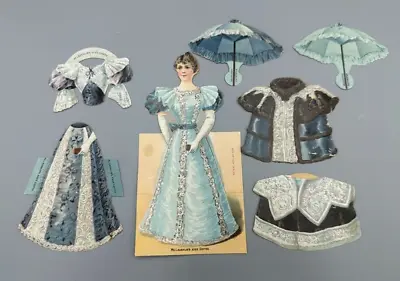 C 1890 McLaughlin COFFEE Paper DOLL Victorian Die Cut Advertising TRADE CARD • $14.95