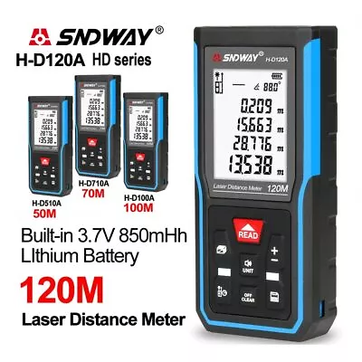 Handheld Laser Distance Meter 50-120m Laser Range Finder With LCD Backlight • $35.84