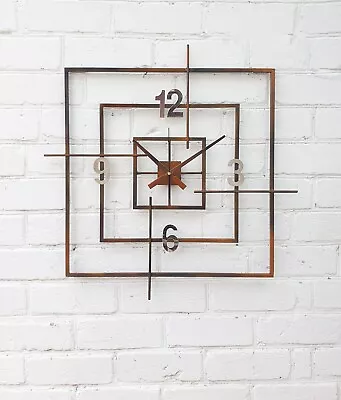 28  Square Wall Clock Large Wall Clock Modern Wall Clock Mid Century Wall Clock • $250