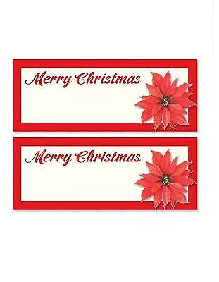 £2.49 • Buy 24 Poinsettia Xmas Party Table Name Number Place Card Decoration Dinner Settings