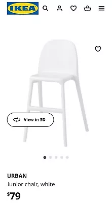 Junior Urban Chair RRP $79 IKEA HIGH CHAIR • $10