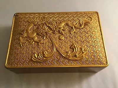 Vintage Chinese Gold Lacquer Dragon Jewelry/trinket Box • $52