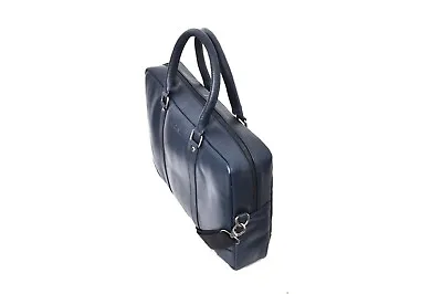 £40 • Buy Men's Leather Messenger Laptop Bag Briefcase - Morgan.M The Aragon Navy Or Black
