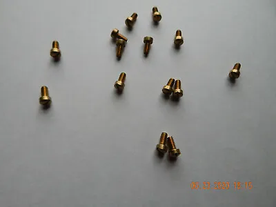 BRASS FILLISTER HEAD SLOTTED MACHINE SCREWS 10/24 X 3/8  15 PCS. NEW • $7.98