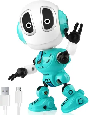 Rechargeable Talking Robots Toys For Kids - Metal Robot Kit With Sound & Blue • $11.99