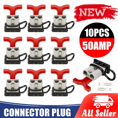 $24.65 • Buy 10PCS Anderson Style Plug 12V Caravan Solar T Handle Connector Terminals 50 Amp