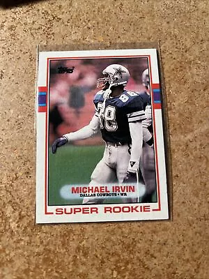 Michael Irvin Dallas Cowboys 1989 Topps Super Rookie RC Card #383 • $5.99