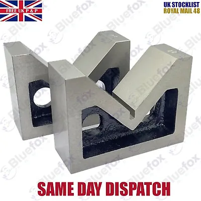 3  Cast Iron V Block Set Of 2 Pieces 3  X 1-1/4  X 2-1/4  Inch Vee Block 2 Pcs • £37.19